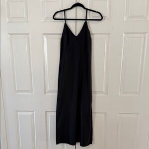 Elegant Black Midi Slip Dress